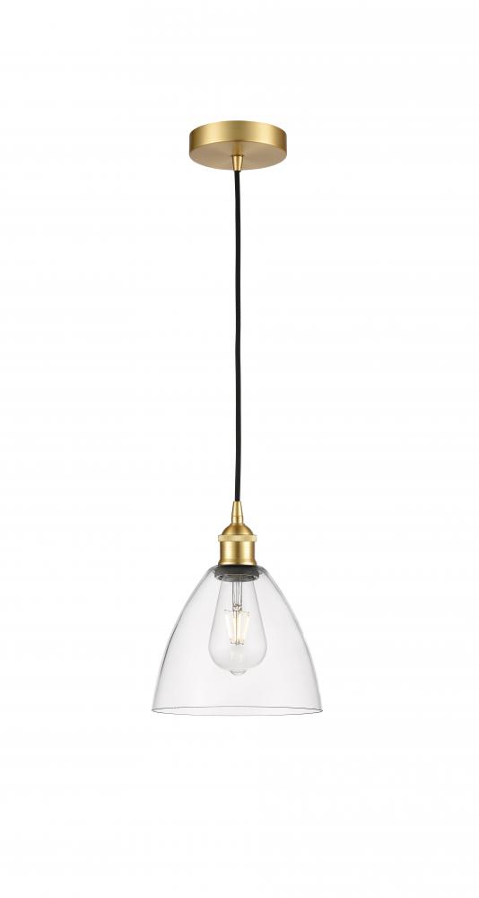 Bristol - 1 Light - 8 inch - Satin Gold - Cord hung - Mini Pendant