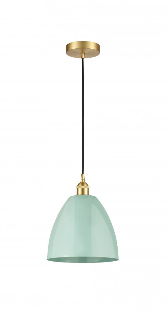 Plymouth - 1 Light - 9 inch - Satin Gold - Cord hung - Mini Pendant