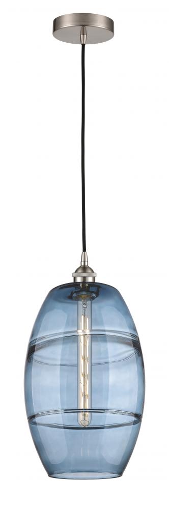 Vaz - 1 Light - 10 inch - Brushed Satin Nickel - Cord hung - Mini Pendant