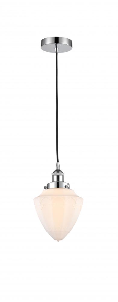 Bullet - 1 Light - 7 inch - Polished Chrome - Cord hung - Mini Pendant