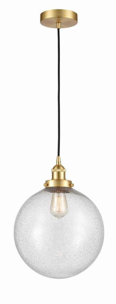 Beacon - 1 Light - 12 inch - Satin Gold - Cord hung - Mini Pendant