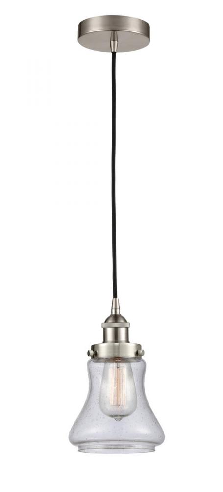 Bellmont - 1 Light - 6 inch - Brushed Satin Nickel - Cord hung - Mini Pendant