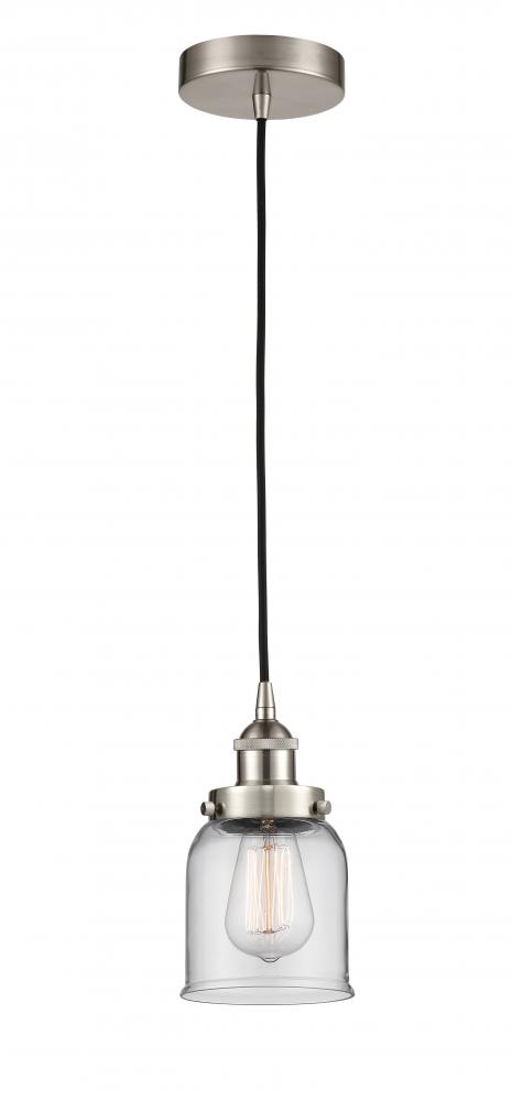 Bell - 1 Light - 5 inch - Brushed Satin Nickel - Cord hung - Mini Pendant