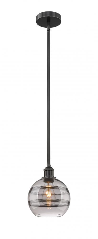 Rochester - 1 Light - 8 inch - Matte Black - Cord hung - Mini Pendant