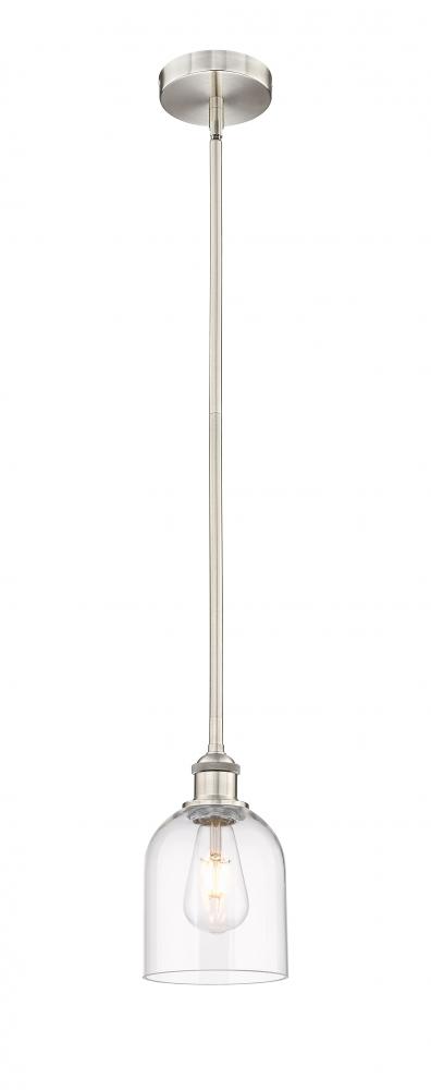 Bella - 1 Light - 6 inch - Brushed Satin Nickel - Cord hung - Mini Pendant