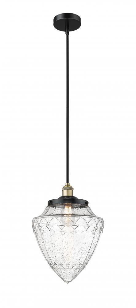 Bullet - 1 Light - 12 inch - Black Antique Brass - Cord hung - Mini Pendant