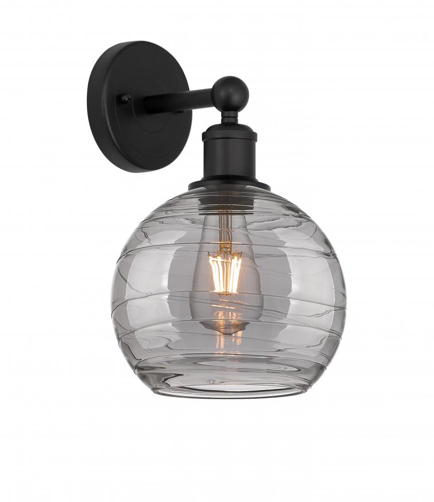 Athens Deco Swirl - 1 Light - 8 inch - Matte Black - Sconce