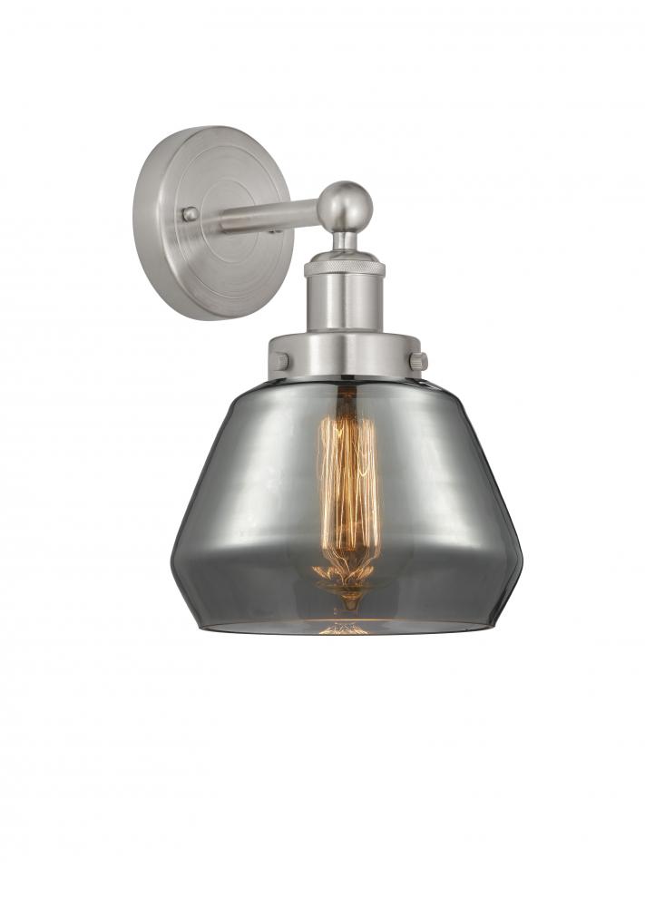 Fulton - 1 Light - 7 inch - Brushed Satin Nickel - Sconce