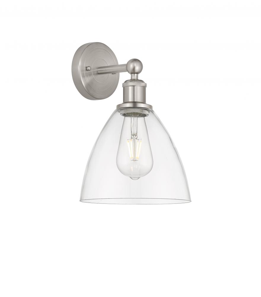 Bristol - 1 Light - 8 inch - Brushed Satin Nickel - Sconce