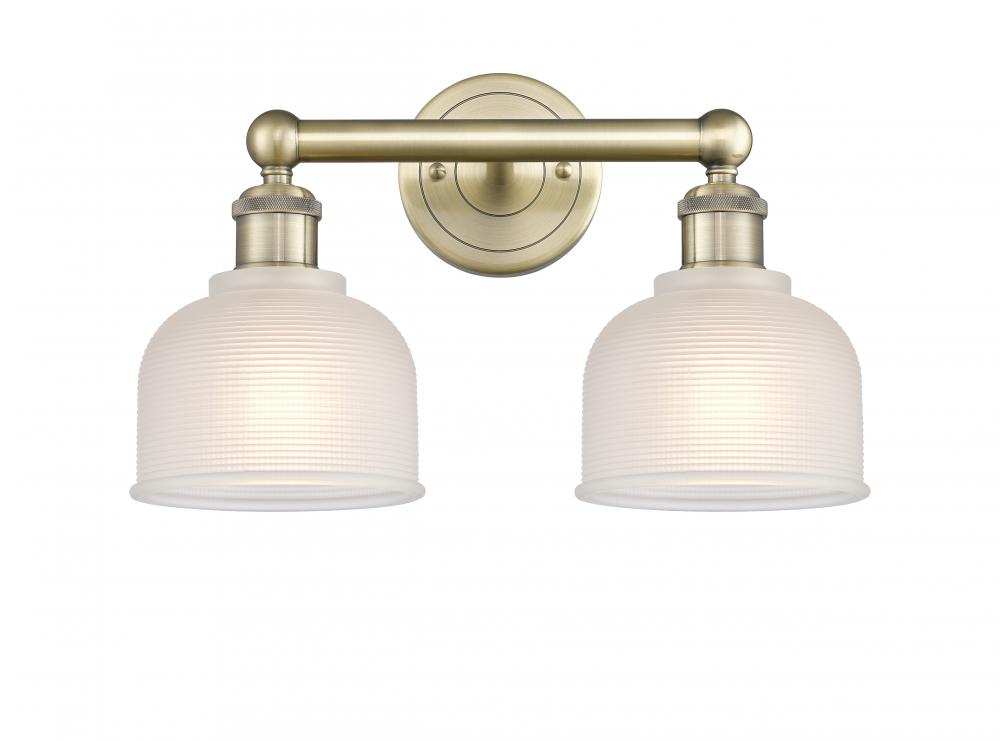 Dayton - 2 Light - 15 inch - Antique Brass - Bath Vanity Light