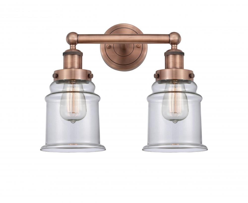 Canton - 2 Light - 15 inch - Antique Copper - Bath Vanity Light