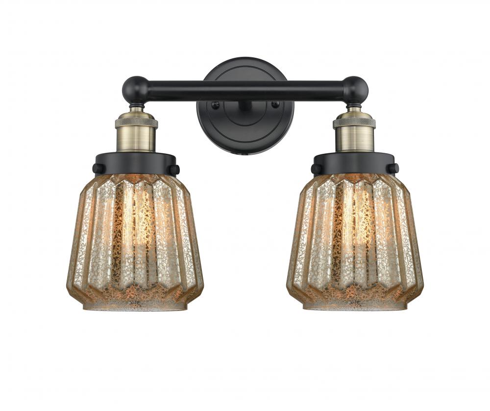 Chatham - 2 Light - 16 inch - Black Antique Brass - Bath Vanity Light