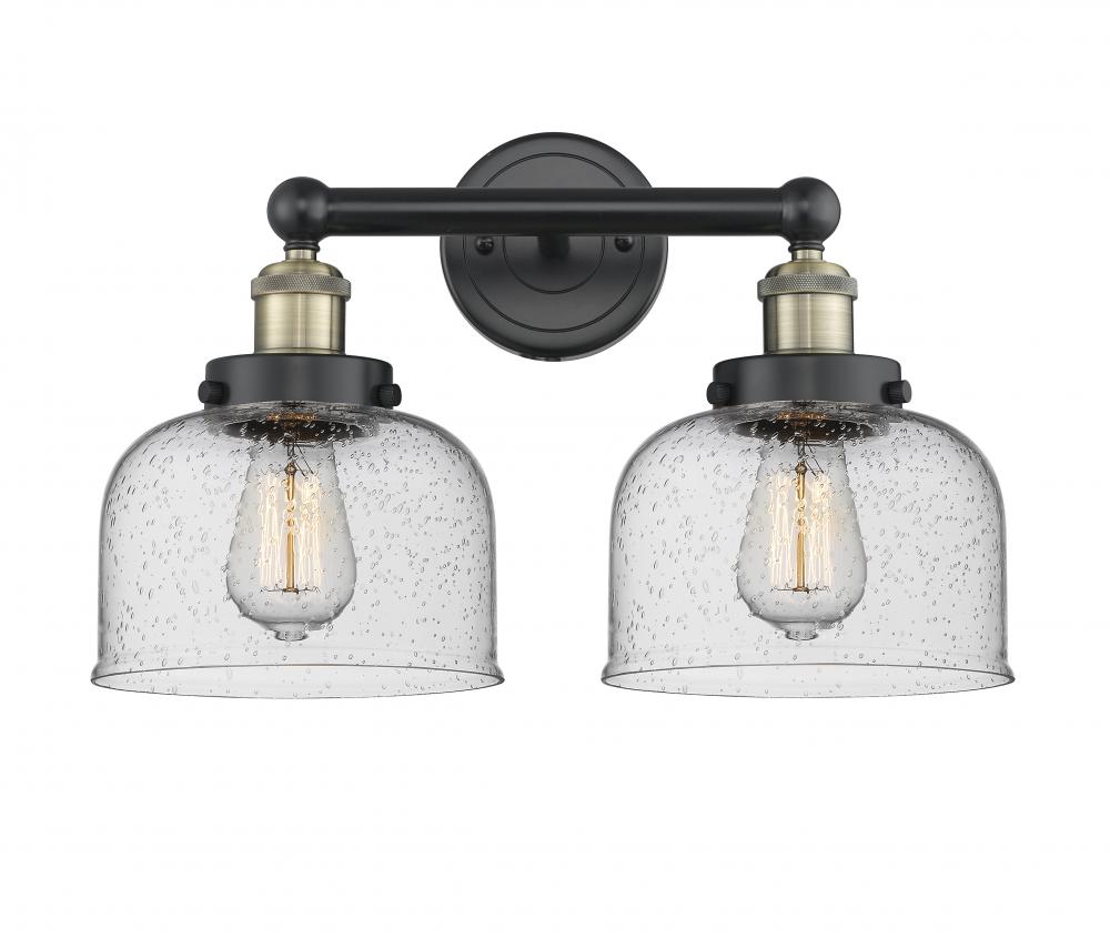 Bell - 2 Light - 17 inch - Black Antique Brass - Bath Vanity Light