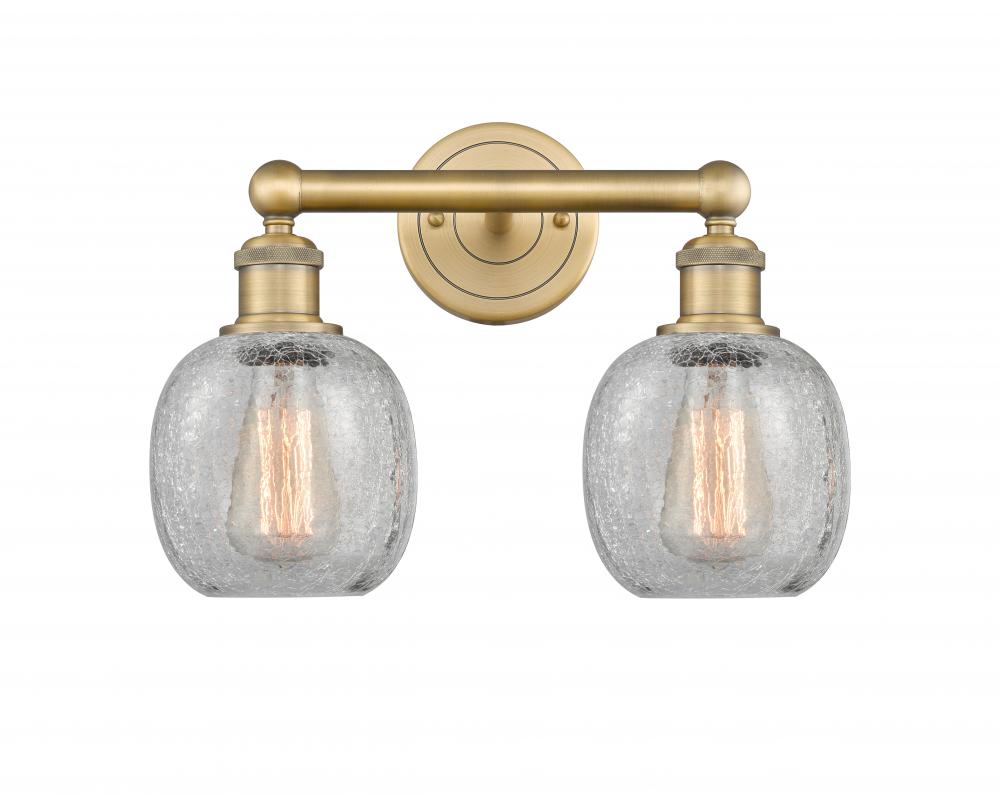 Belfast - 2 Light - 15 inch - Brushed Brass - Bath Vanity Light