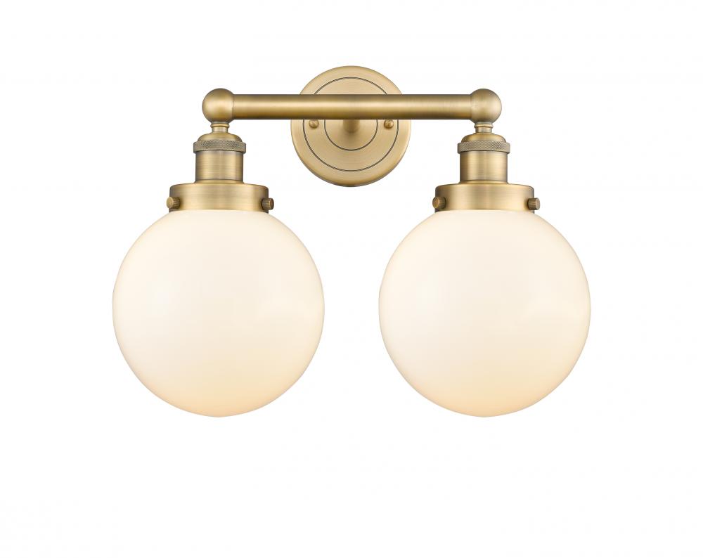 Beacon - 2 Light - 17 inch - Brushed Brass - Bath Vanity Light