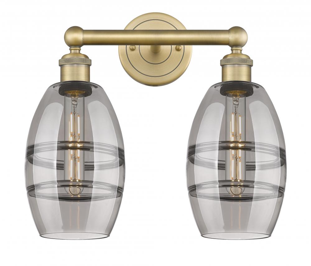 Vaz - 2 Light - 15 inch - Brushed Brass - Bath Vanity Light