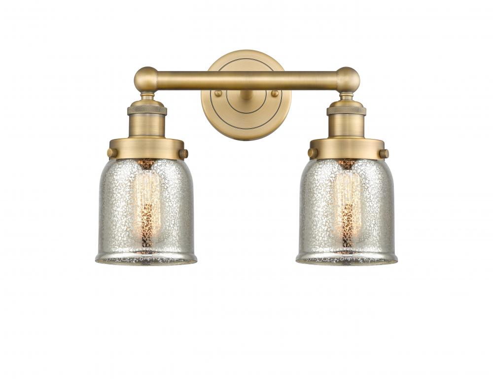 Bell - 2 Light - 14 inch - Brushed Brass - Bath Vanity Light