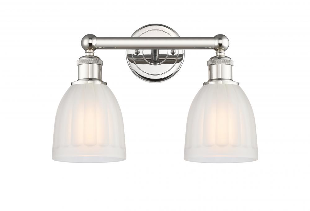 Brookfield - 2 Light - 15 inch - Polished Nickel - Bath Vanity Light