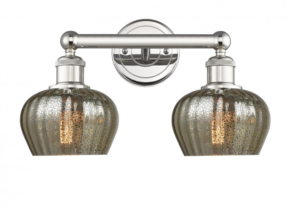 Fenton - 2 Light - 16 inch - Polished Nickel - Bath Vanity Light