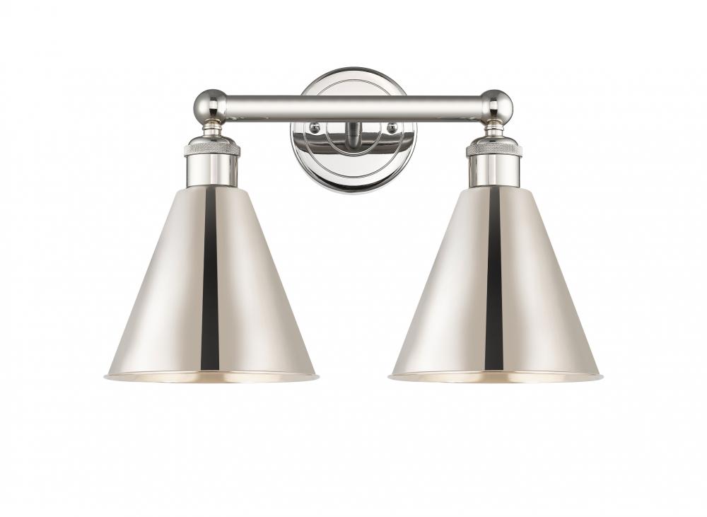 Berkshire - 2 Light - 17 inch - Polished Nickel - Bath Vanity Light