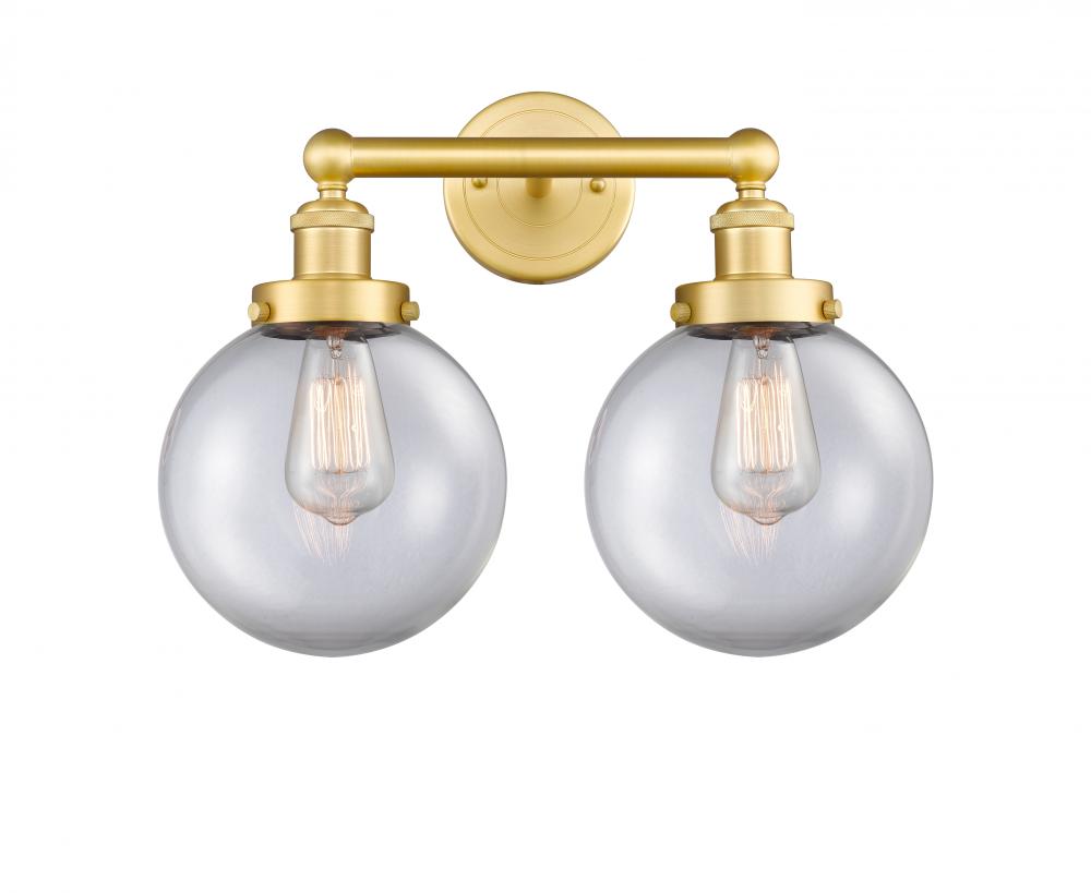 Beacon - 2 Light - 17 inch - Satin Gold - Bath Vanity Light