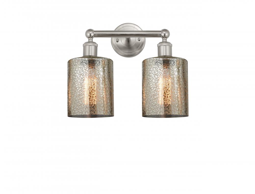 Cobbleskill - 2 Light - 14 inch - Brushed Satin Nickel - Bath Vanity Light