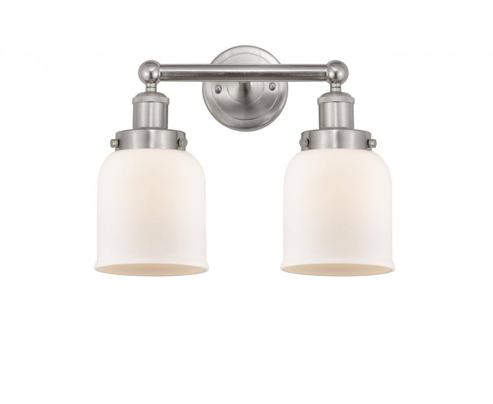 Bell - 2 Light - 14 inch - Brushed Satin Nickel - Bath Vanity Light