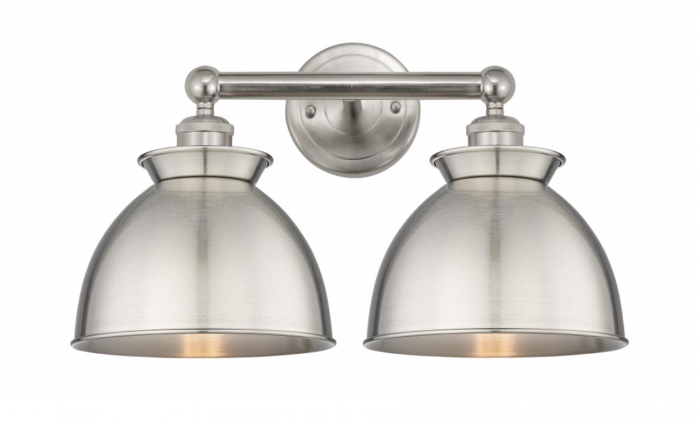 Adirondack - 2 Light - 17 inch - Brushed Satin Nickel - Bath Vanity Light