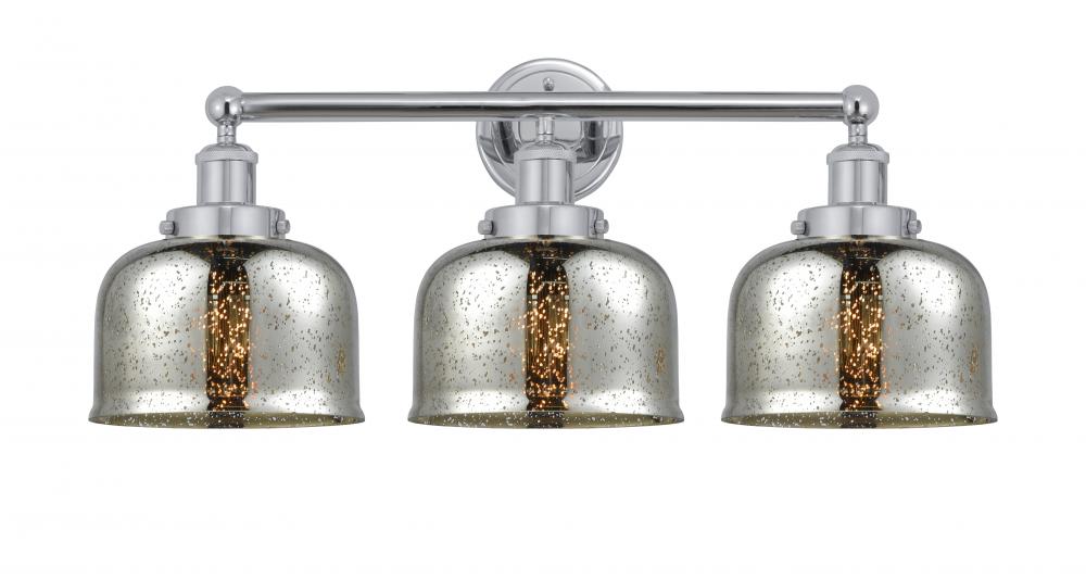 Bell - 3 Light - 26 inch - Polished Chrome - Bath Vanity Light