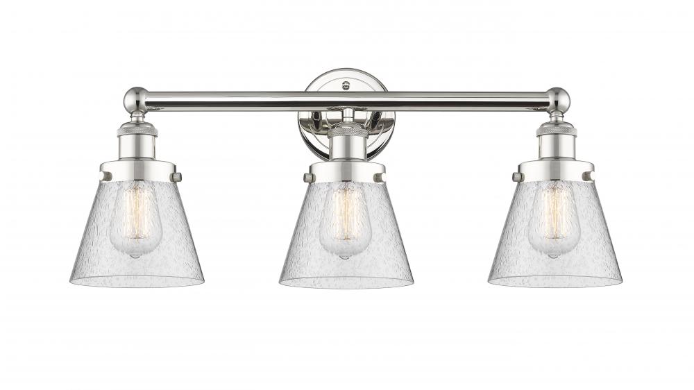 Cone - 3 Light - 24 inch - Polished Nickel - Bath Vanity Light