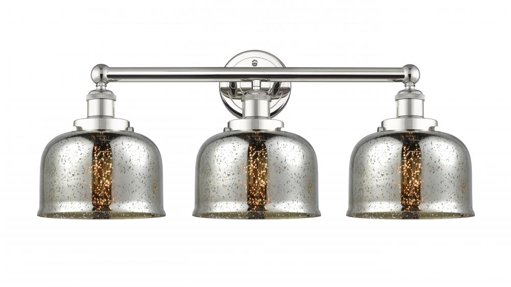 Bell - 3 Light - 26 inch - Polished Nickel - Bath Vanity Light