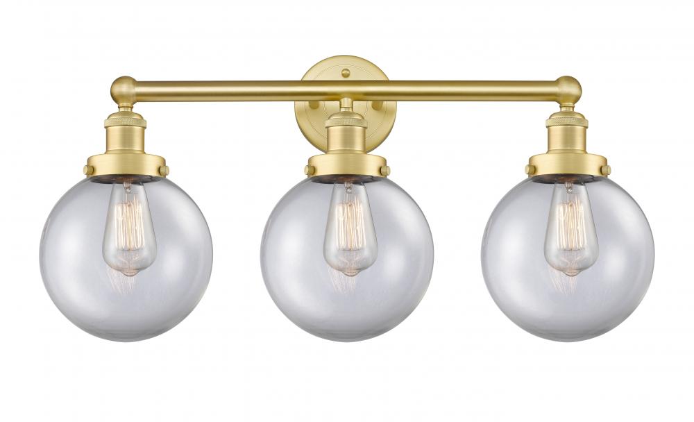 Beacon - 3 Light - 26 inch - Satin Gold - Bath Vanity Light