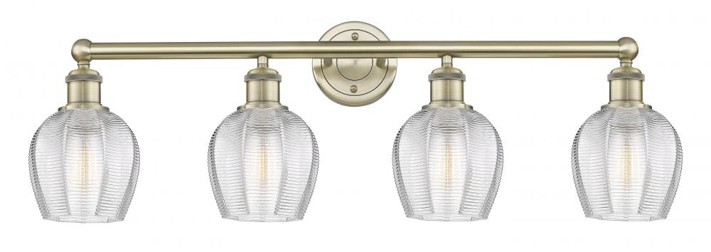 Norfolk - 4 Light - 33 inch - Antique Brass - Bath Vanity Light