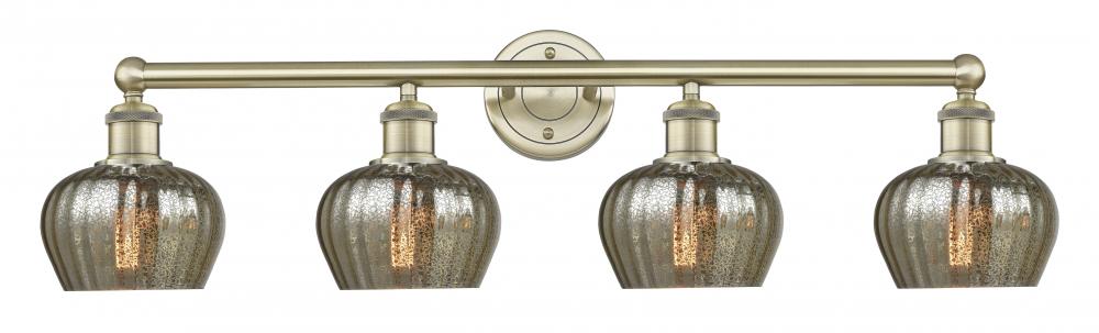 Fenton - 4 Light - 34 inch - Antique Brass - Bath Vanity Light