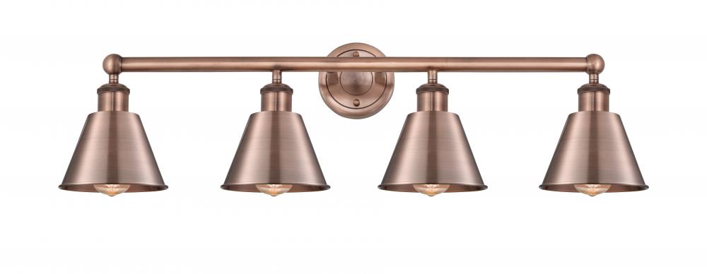 Smithfield - 4 Light - 34 inch - Antique Copper - Bath Vanity Light