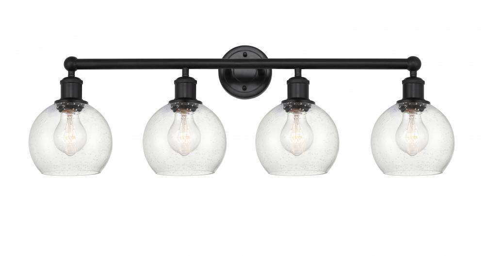 Athens - 4 Light - 33 inch - Matte Black - Bath Vanity Light