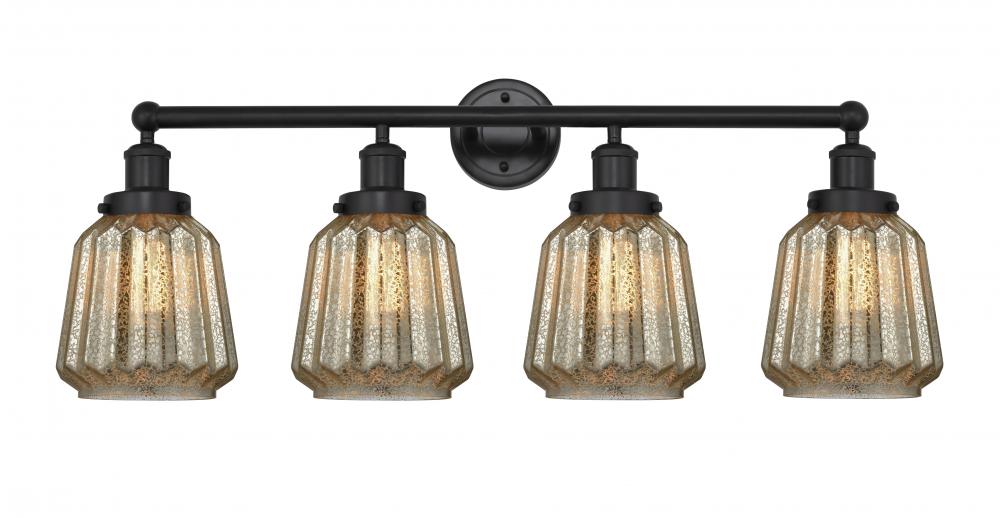 Chatham - 4 Light - 34 inch - Matte Black - Bath Vanity Light