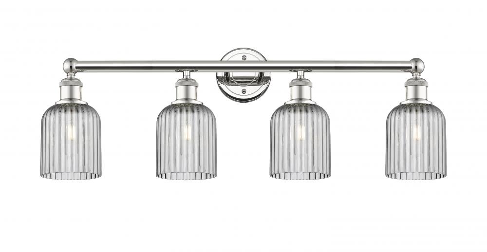 Bridal Veil - 4 Light - 32 inch - Polished Nickel - Bath Vanity Light