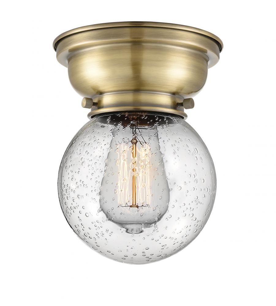 Beacon - 1 Light - 6 inch - Antique Brass - Flush Mount