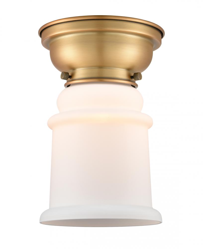 Canton - 1 Light - 6 inch - Brushed Brass - Flush Mount