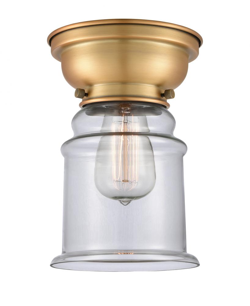 Canton - 1 Light - 6 inch - Brushed Brass - Flush Mount