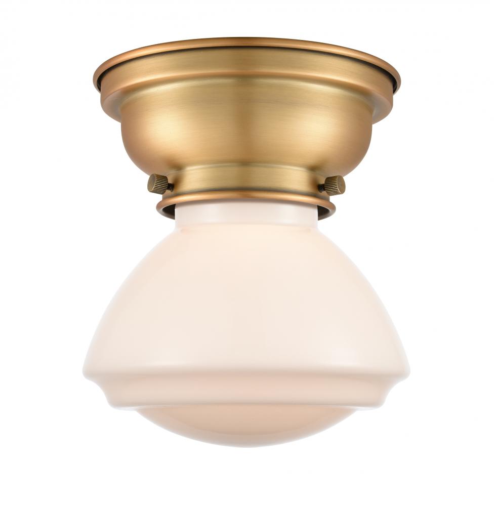 Olean - 1 Light - 7 inch - Brushed Brass - Flush Mount