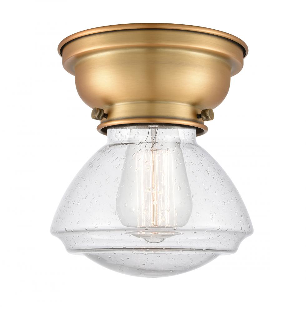 Olean - 1 Light - 7 inch - Brushed Brass - Flush Mount