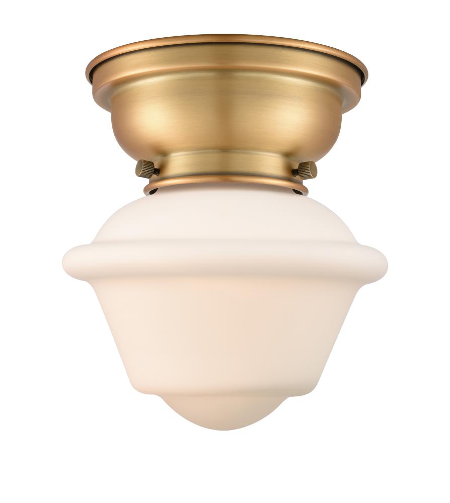 Oxford - 1 Light - 8 inch - Brushed Brass - Flush Mount