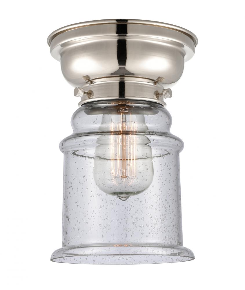 Canton - 1 Light - 6 inch - Polished Nickel - Flush Mount