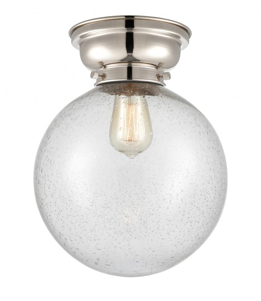 Beacon - 1 Light - 10 inch - Polished Nickel - Flush Mount