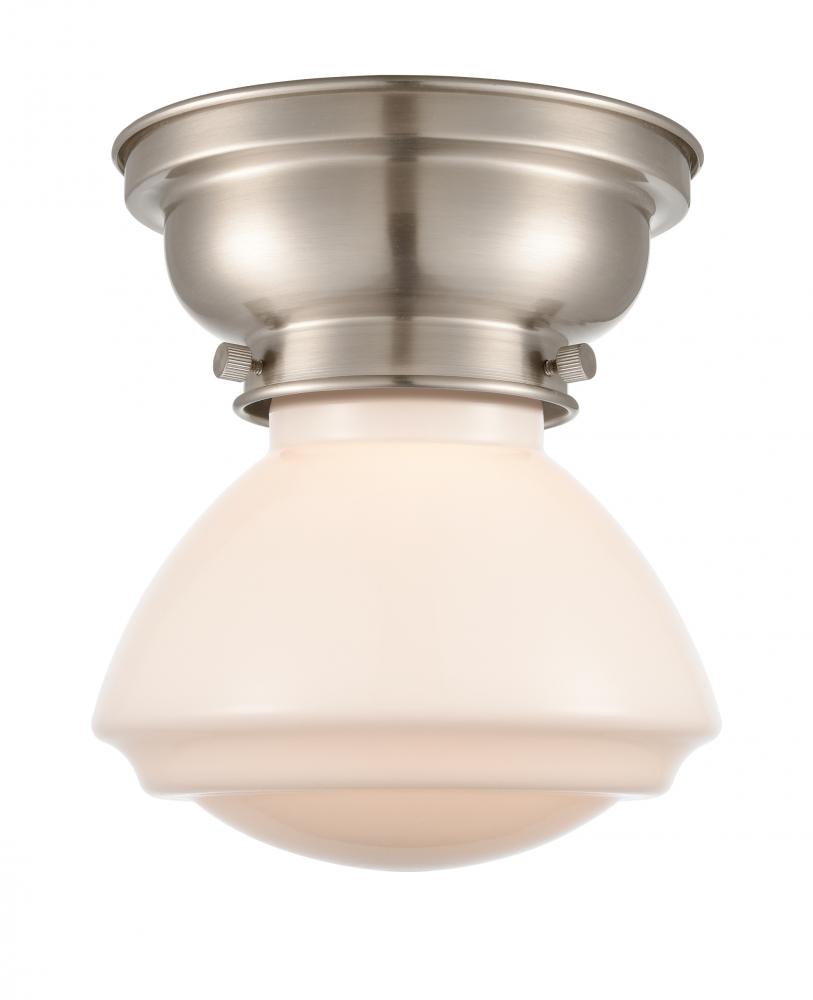 Olean - 1 Light - 7 inch - Brushed Satin Nickel - Flush Mount