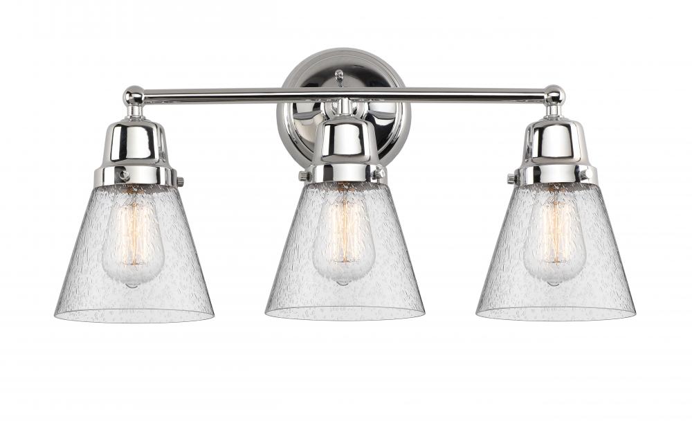 Cone - 3 Light - 22 inch - Polished Chrome - Bath Vanity Light