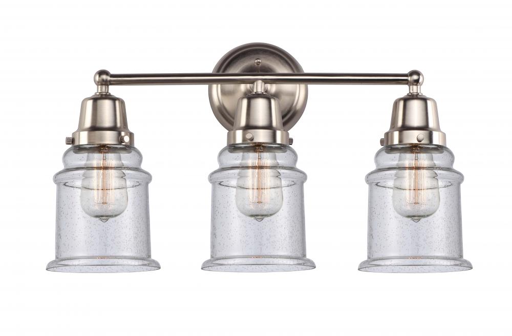 Canton - 3 Light - 22 inch - Brushed Satin Nickel - Bath Vanity Light