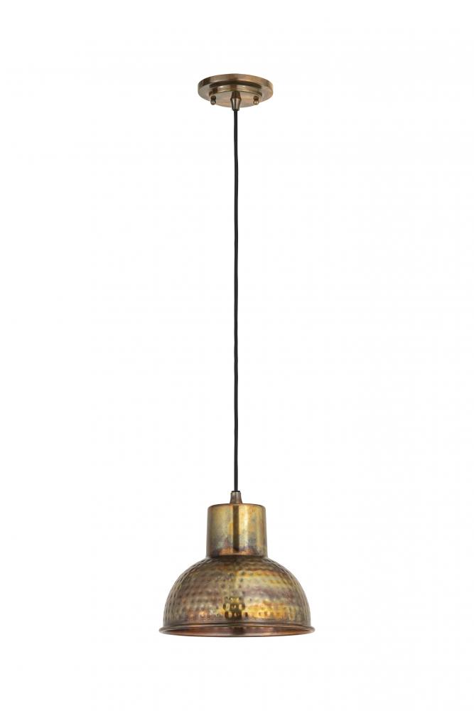 Charita - 1 Light - 7 inch - Burnt Copper - Cord hung - Mini Pendant